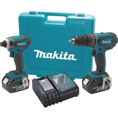 Click here to see Makita XT211A Makita 18V LXT Lithium-Ion Cordless Hammer Driver-Drill and Impact Driver Combo Kit with 2-Pack 3.0Ah Battery and Rapid Automotive Charger - XT211A