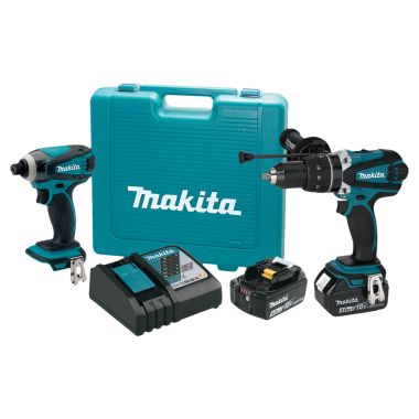 Click here to see Makita XT218MB Makita 18V LXT Lithium-Ion Cordless Brushed 2-Pc Combo Kit (4.0Ah) - XT218MB 