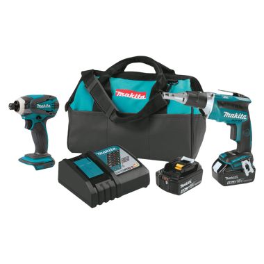 Click here to see Makita XT256MB Makita 18V LXT Lithium-Ion Cordless Impact Driver and Screwdriver Combo Kit with 4.0Ah Batteries, Charger, and Tool Bag - XT256MB