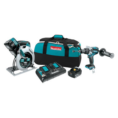 Click here to see Makita XT259PMB Makita 18V LXT Lithium-Ion Cordless Hammer Driver-Drill and Circular Saw Combo Kit with 4.0Ah Batteries, Charger, and Tool Bag - XT259PMB