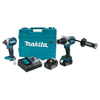 Click here to see Makita XT267T Makita 18V LXT Lithium-Ion Brushless Cordless Impact Driver and Hammer Driver-Drill Combo Kit (5.0Ah) - XT267T