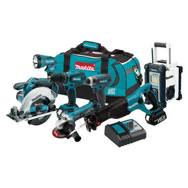 Click here to see Makita XT702 Makita 18V LXT Lithium-Ion Cordless 7-Piece Combo Kit (3.0Ah) - XT702