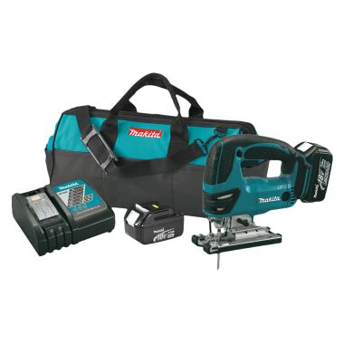 Click here to see Makita XVJ03 Makita 18V LXT Lithium-Ion Cordless Jig Saw Kit with 2-Pack 3.0Ah Battery, Charger, and Tool Bag - XVJ03