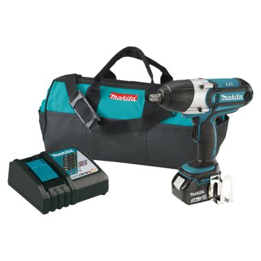 Click here to see Makita XWT041X Makita 18V LXT Lithium-Ion 1/2in Sq. Drive Cordless Impact Wrench Kit with 3.0Ah Battery, Charger, and Bag - XWT041X