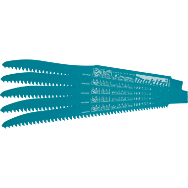 Click here to see Makita 723081-A-5 Makita 5-Pack 8in Bi-Metal Progressive Wood Cutting Reciprocating Saw Blade - 723081-A-5