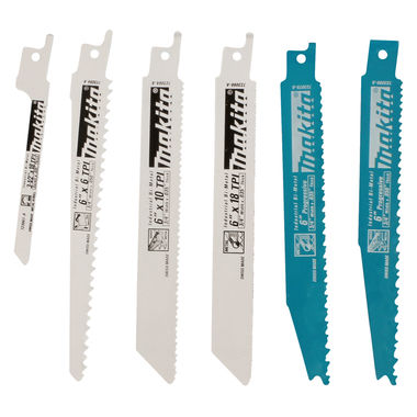 Click here to see Makita 723086-A-A Makita 6-Pc Reciprocating Saw Blade Assortment Pack - 723086-A-A