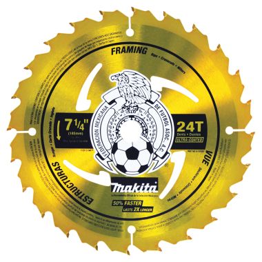 Click here to see Makita A-95928-10 Makita A-95928-10 7-1/4 24T MNT Carbide-Tipped Ultra-Coated Framing Blade