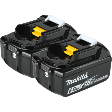 Click here to see Makita BL1860B-2 Makita 18V LXT 2-Pack 6.0Ah Lithium-Ion Battery - BL1860B-2