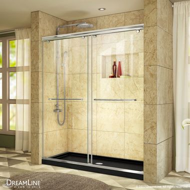 Click here to see DreamLine DL-6943C-88-01 DreamLine DL-6943C-88-01 Charisma Frameless Bypass Shower Door, Chrome
