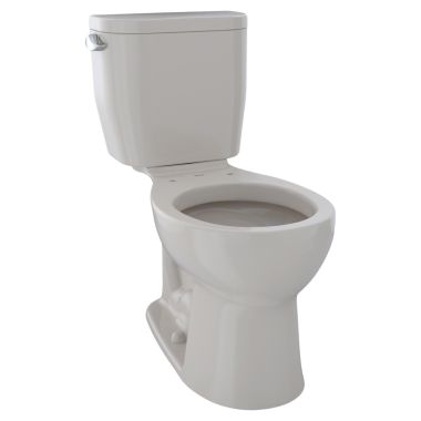 Click here to see Toto CST243EF#12 TOTO Entrada Two-Piece Round 1.28 GPF Universal Height Toilet, Sedona Beige - CST243EF#12