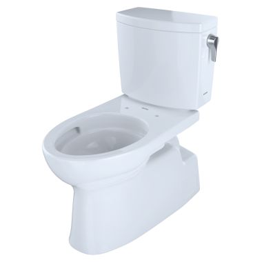 Click here to see Toto CST474CUFRG#01 TOTO Vespin II 1G Two-Piece Elongated 1.0 GPF Universal Height Skirted Toilet with CeFiONtect and Right-Hand Trip Lever, Cotton White - CST474CUFRG#01