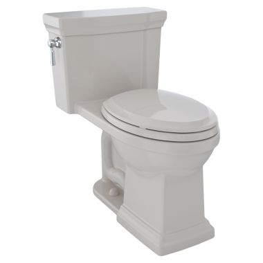 Click here to see Toto MS814224CUFG#12 TOTO Promenade II 1G One-Piece Elongated 1.0 GPF Universal Height Toilet with CeFiONtect, Sedona Beige - MS814224CUFG#12
