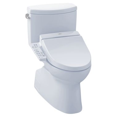 Click here to see Toto MW4742034CEFG#01 TOTO MW4742034CEFG#01 WASHLET+ Vespin II Two-Piece Toilet w/ C100 - Cotton White, Elongated