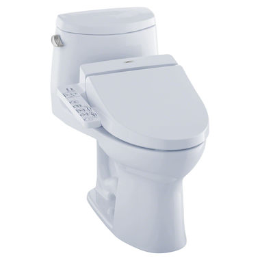 Click here to see Toto MW6042034CEFG#01 TOTO MW6042034CEFG#01 WASHLET+ UltraMax II One-Piece Toilet w/ C100 - Cotton White, Elongated
