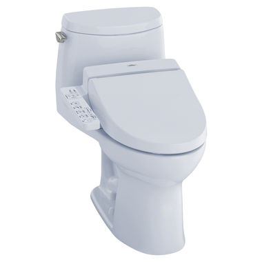 Click here to see Toto MW6042034CUFG#01 TOTO MW6042034CUFG#01 WASHLET+ UltraMax II 1G One-Piece Toilet w/ C100 - Cotton White, Elongated