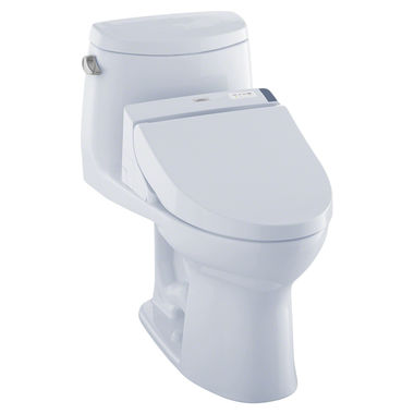 Click here to see Toto MW6042044CEFG#01 TOTO MW6042044CEFG#01 WASHLET+ UltraMax II One-Piece Toilet w/ C200 - Cotton White, Elongated