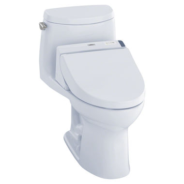 Click here to see Toto MW6042044CUFG#01 TOTO MW6042044CUFG#01 WASHLET+ UltraMax II 1G One-Piece Toilet w/ C200 - Cotton White, Elongated