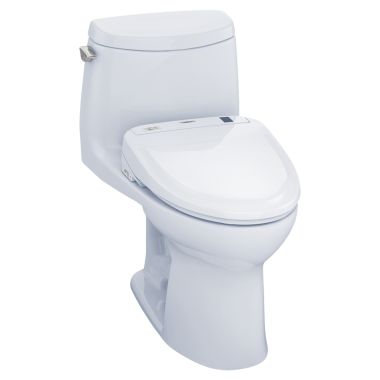 Click here to see Toto MW604574CUFG#01 TOTO MW604574CUFG#01 WASHLET+ UltraMax II 1G One-Piece Toilet w/ S300e - Cotton White, Elongated