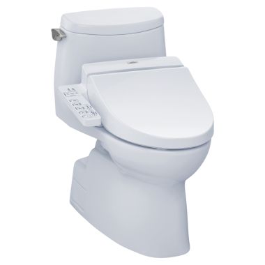Click here to see Toto MW6142034CUFG#01 TOTO MW6142034CUFG#01 WASHLET+ Carlyle II 1G One-Piece Toilet w/ C100 - Cotton White, Elongated