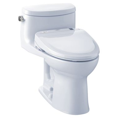 Click here to see Toto MW634584CEFG#01 TOTO MW634584CEFG#01 Supreme II WASHLET+ One-Piece Toilet w/ S350e - Cotton White, Elongated