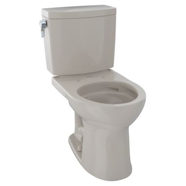Click here to see Toto CST453CUFG#03 Toto Drake II 1G Two-Piece Round 1.0 GPF Universal Height Toilet with CeFiONtect, Bone - CST453CUFG#03