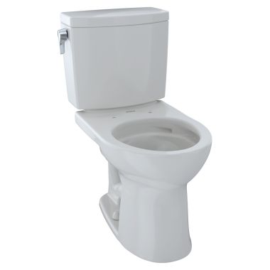 Click here to see Toto CST453CUFG#11 TOTO Drake II 1G Two-Piece Round 1.0 GPF Universal Height Toilet with CeFiONtect, Colonial White - CST453CUFG#11