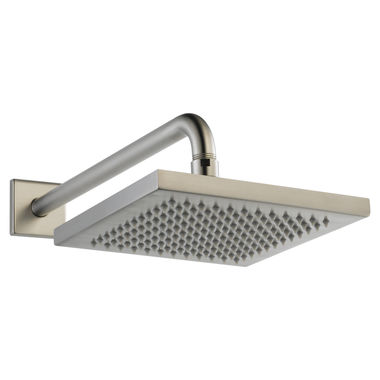 Click here to see Delta 57740-SS Delta Universal Showering 2.5 GPM 7-11/16in Metal Raincan Showerhead, Touch-Clean Spray Nozzles, Wall-Mount, Full Body Spray, Stainless - 57740-SS