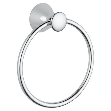 Click here to see Delta 73846 Delta Lahara 7in Round Wall Mounted Towel Ring with Mounting Hardware, Chrome - 73846