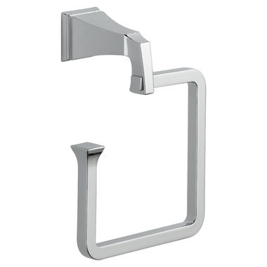 Click here to see Delta 75146 Delta Dryden Square Wall Mounted Towel Ring with Mounting Hardware, Chrome - 75146