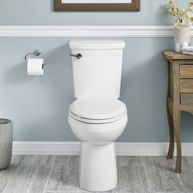 Click here to see American Standard 288AA.114.020 American Standard H2Optimum Siphonic Elongated Two-Piece Toilet, Right Height, 1.1 GPF, PowerWash, EverClean, Less Seat, White - 288AA.114.020
