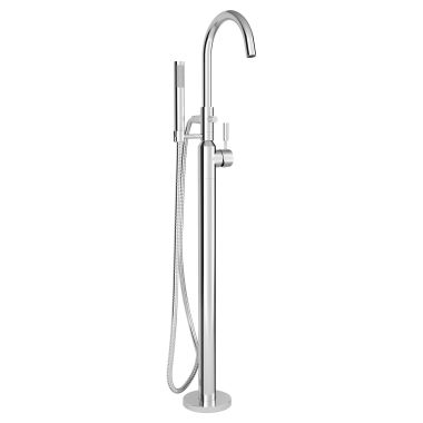 Click here to see American Standard 2764.951.002 American Standard Cadet Freestanding Polished Chrome Tub Filler with Single Lever Handle, 1.8 GPM Hand Shower - 2764951.002