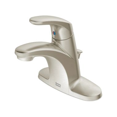 Click here to see American Standard 7075.104.295 American Standard Colony Pro Single Lever Handle Bathroom Faucet, Less Drain, 1.2 GPM, WaterSense, ADA, Brushed Nickel - 7075104.295