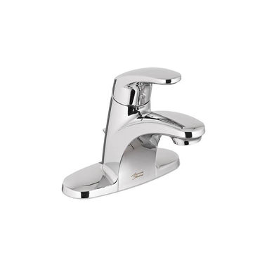 Click here to see American Standard 7075.050.002 American Standard Colony Pro Single Metal Lever Handle Centerset Chrome Bathroom Faucet, 0.5 GPM, ADA Compliant - 7075.050.002