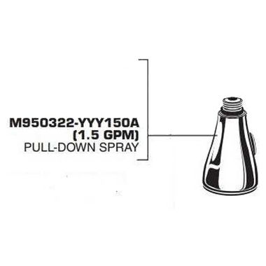 Click here to see American Standard M950322-075150A AMERICAN STANDARD M950322-075150A SPRAY ASSEMBLY (1.5 gpm/5.6 L/MIN.)-