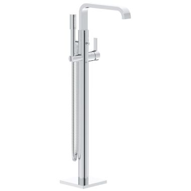 Click here to see Grohe 32754002 Grohe Allure Single-Handle Free Standing Tub Filler with 1.75 GPM Hand Shower, Metal Lever Handle, Swivel Spout, StarLight Chrome - 32754002