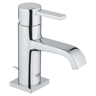 Click here to see Grohe 2307700A Grohe Allure One-Handle M-Size StarLight Chrome Bathroom Faucet, SilkMove, 1.2 GPM, Lever Handle, QuickFix Installation - 2307700A