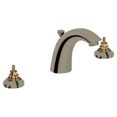 Click here to see Grohe 20121ENA Grohe Arden Two-Handle 8in Widespread Brushed Nickel Bathroom Faucet, 1.2 GPM, Three-Hole Installation, WaterSense, EcoJoy - 20121ENA