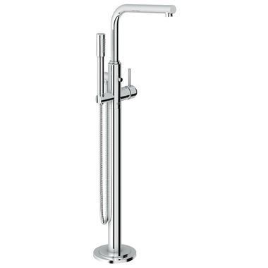 Click here to see Grohe 32135003 Grohe Atrio Single-Handle Free-Standing Tub Filler with 1.75 GPM Hand Shower, Metal Lever Handle, Swivel Spout, StarLight Chrome - 32135003