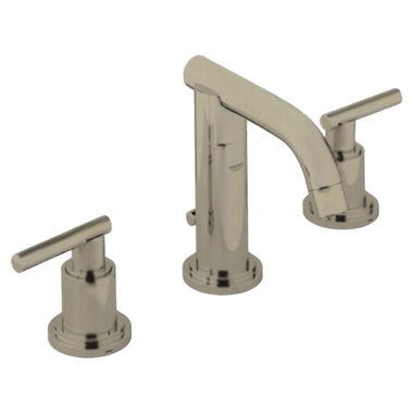 Click here to see Grohe 20072ENA Grohe Atrio S-Size Two-Handle Brushed Nickel 8in Widespread Bathroom Faucet, 1.2 GPM, Three-Hole Installation, WaterSense, SilkMove - 20072ENA