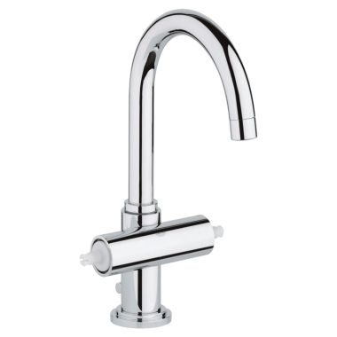 Click here to see Grohe 2102700A Grohe 2102700A Atrio Two-Handle L-Size Bathroom Faucet, 1 Hole, Less Handles, StarLight Chrome