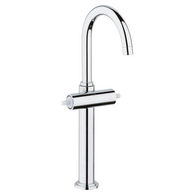 Click here to see Grohe 2104600A Grohe Atrio Two-Handle XL-Size StarLight Chrome Bathroom Faucet with SilkMove Cartridge, 1 Hole, 1.2 GPM, WaterSense Certified - 2104600A