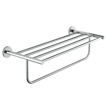Click here to see Grohe 40462001 Grohe Bau Cosmopolitan Multi-Towel Rack with Towel Bar, Round, StarLight Chrome - 40462001