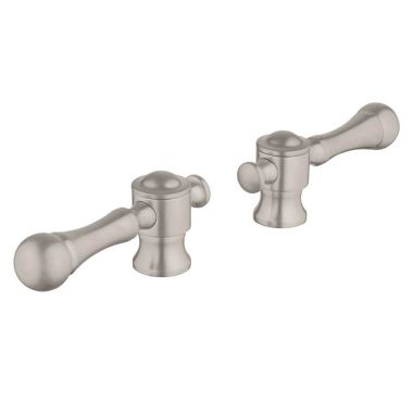 Click here to see Grohe 18244DC0 Grohe 18244DC0 Bridgeford Two Lever Handles,SuperSteel InfinityFinish