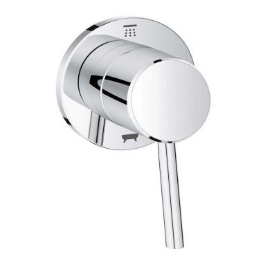 Click here to see Grohe 29104001 Grohe Concetto 2-Way Diverter Trim for Tub/Shower, Lever Handle, StarLight Chrome - 29104001