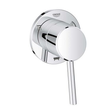 Click here to see Grohe 29106001 Grohe Concetto 3-Way Diverter Trim, Lever Handle, StarLight Chrome - 29106001