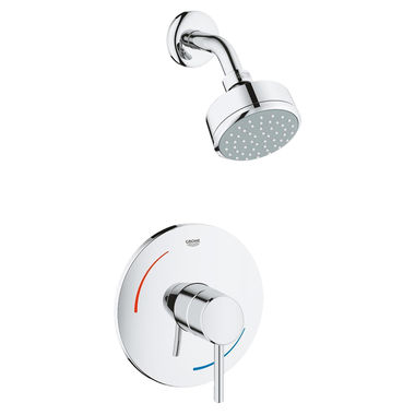Click here to see Grohe 35075001 Grohe 35075001 Concetto Pressure Balancing  Valve Shower Combination, StarLight Chrome