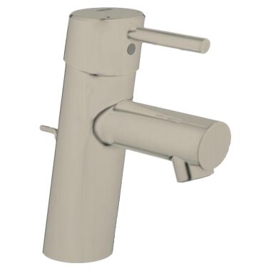 Click here to see Grohe 34270ENA Grohe Concetto One-Handle S-Size Brushed Nickel Bathroom Faucet with Drain Assembly, 1.2 GPM, Lever Handle, WaterSense Certified - 34270ENA