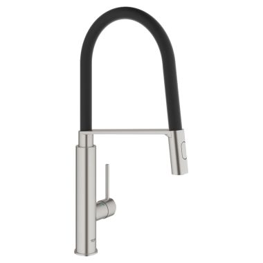 Click here to see Grohe 31492DC0 Grohe Concetto Semi Pro Single-Handle Kitchen Faucet, SuperSteel Infinity Finish - 31492DC0