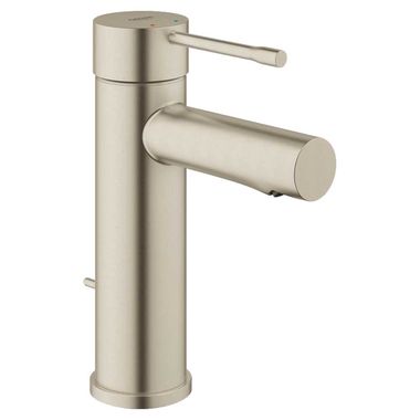 Click here to see Grohe 32216ENA Grohe Essence Single-Hole One-Handle S-Size Brushed Nickel Bathroom Faucet with Anti-Scald Protection, Lever Handle, ADA, 1.2 GPM - 32216ENA