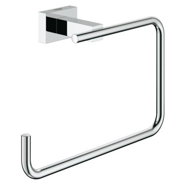 Click here to see Grohe 40510001 Grohe Essentials Cube Wall Mounted Towel Ring, Metal Constructions, Starlight Chrome - 40510001